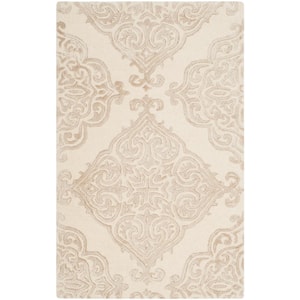 Glamour Ivory/Beige 2 ft. x 3 ft. Floral Area Rug