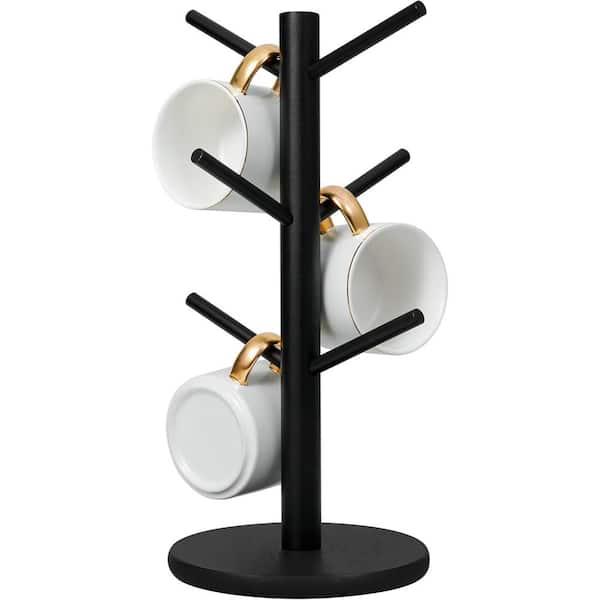Unbranded Mug Holder Tree, Coffee Cup Holder with 6 Hooks in Black