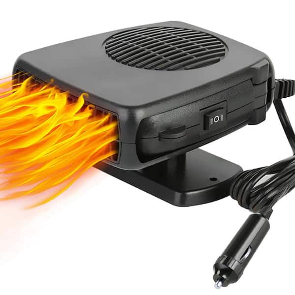 car heater with cigarette lighter adapter Unbranded 12V Electric Car Heater Defroster, 2-in-1 Heating and Cooling,  Plug-in Cigarette Lighter, Fast Defog for Windshield 27ISA11481