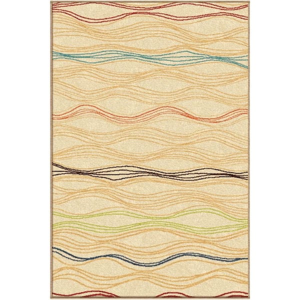 Unbranded Lourdes White 8 ft. x 11 ft. Indoor/Outdoor Area Rug