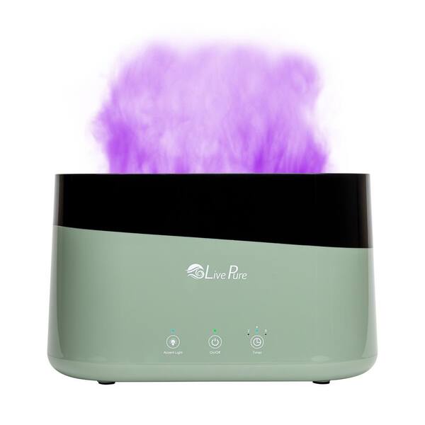 FILTER-MONSTER LivePure AquaFlame Ultrasonic Humidifier-Sage