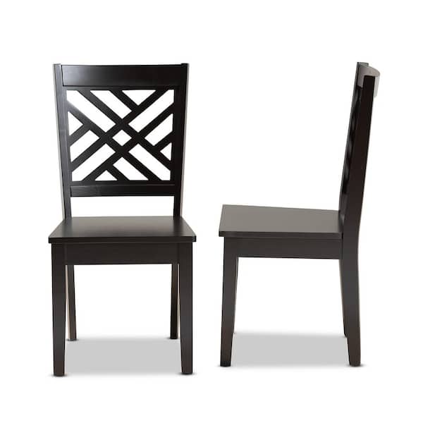 Baxton Studio Caron Dark Brown Dining Chair