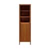 Water Creation Sequoia 21 in. W x 17 in. D x 72 in. H Free Standing Linen Cabinet In Mango Wood Brown Finish SEQUOIA-LC-MW