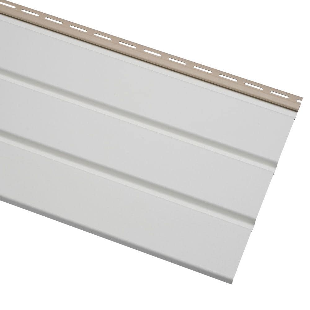 Ply Gem 12 75 In X 0 5 In Rectangular Triple 4 In Economy Solid Vinyl Soffit Non Ventilated Evs12n04h The Home Depot