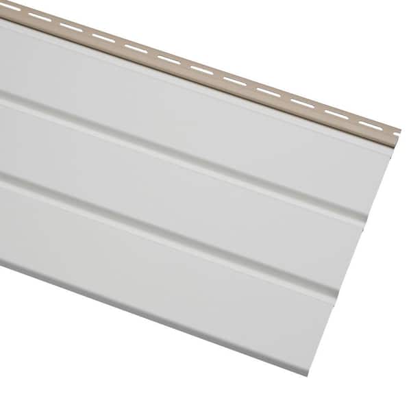 Ply Gem 12.75 in x 0.5 in Rectangular Triple 4 in. Economy Solid Vinyl Soffit - Non-Ventilated
