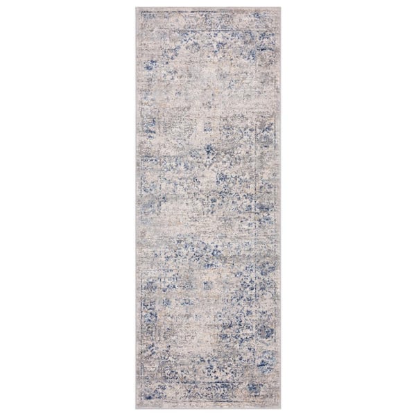 Austin Clark Blue 2 ft. 7 in. x 7 ft. 4 in. Runner Rug
