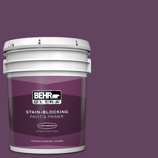 BEHR ULTRA 5 gal. #BIC-36 Grape Fizz Extra Durable Eggshell Enamel Interior Paint & Primer