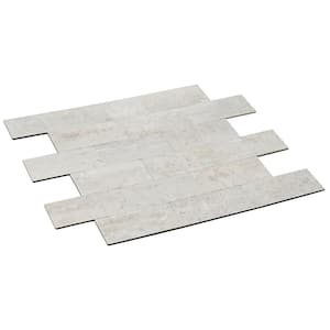 Banff Grey Stone 11.34 in. x 11.62 in. 4mm Stone Peel and Stick Backsplash Tiles (8pcs/7.28 sq.ft Per Case)