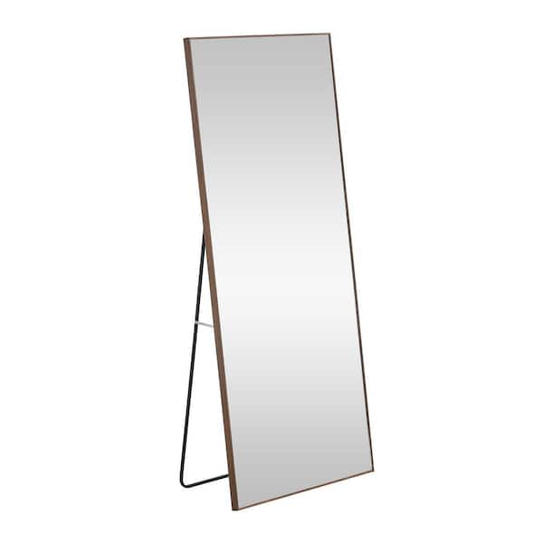CONGE IMPORT LLC Brown 31.4 in. W x 71 in. H Rectangle Wood Full Length Mirror, Bedroom Foyer Dressing Decorative Mirror, Clothing Store
