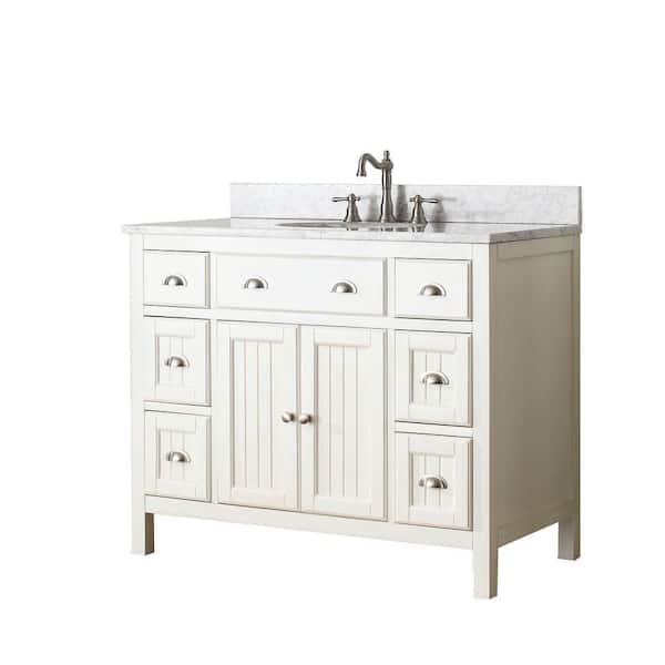 Avanity Hamilton 42 In Vanity Cabinet Only In French White Hamilton V42 Fw The Home Depot