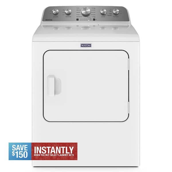 7.0 cu. ft. Vented Gas Dryer in White