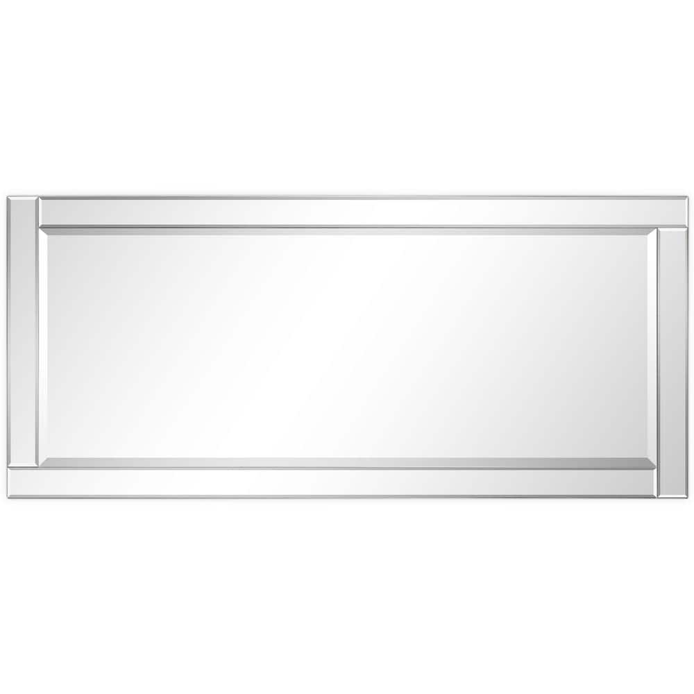 Moderno 24" x 54" Beveled Wood Frame Wall Mirror