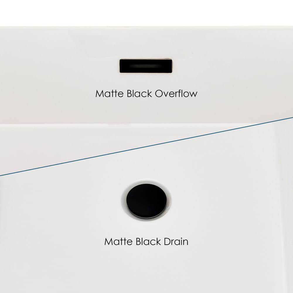 51.2'' White Acrylic Freestanding Soaking Bathtub