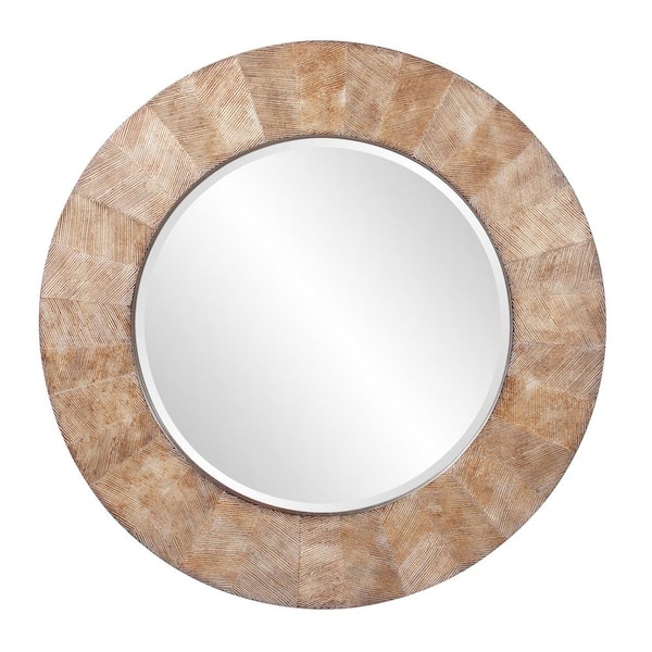 Marley Forrest Medium Round Mottled Copper Beveled Glass Classic Mirror (36 in. H x 36 in. W)