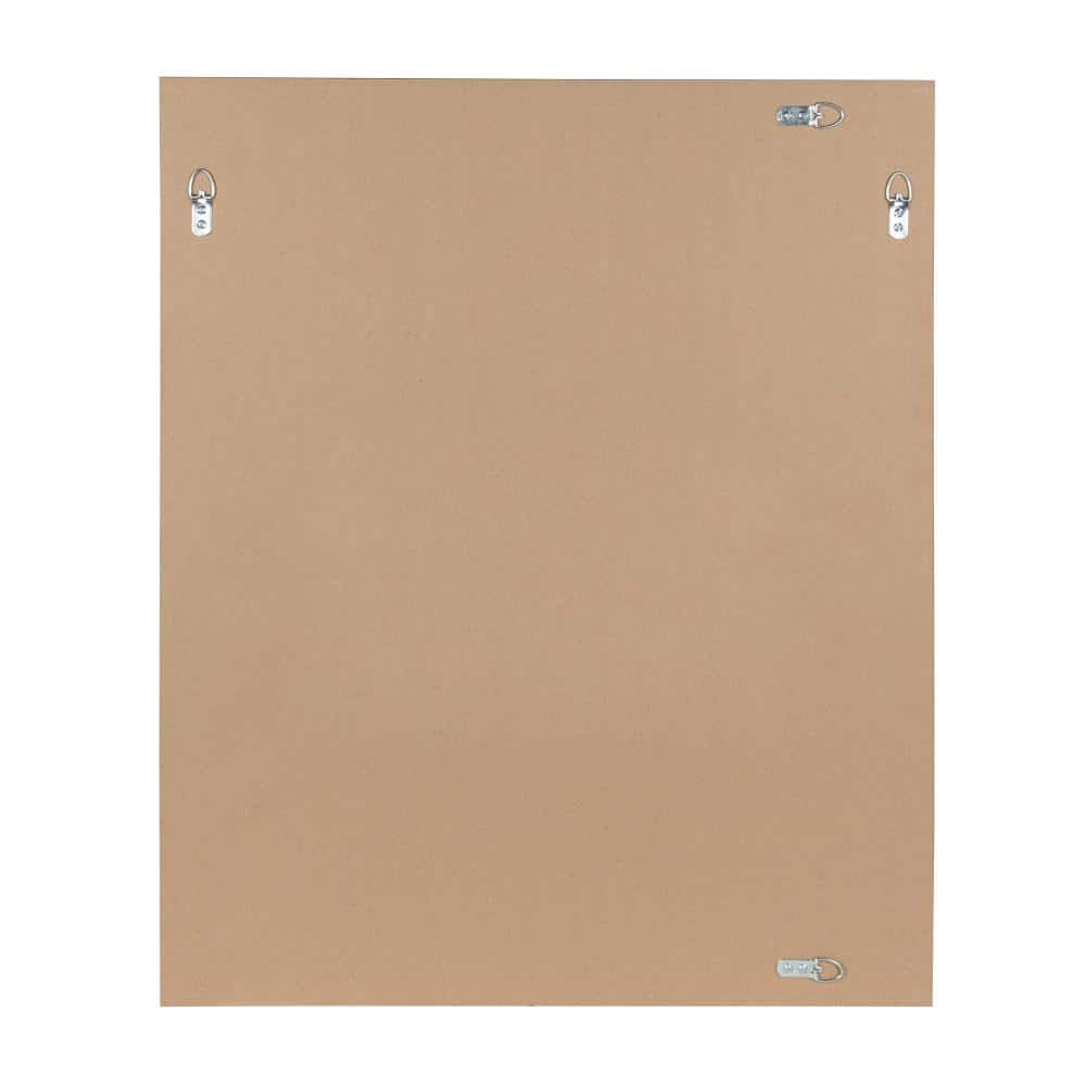 Kate and Laurel - Alysia Large Decorative Frame Rectangle Wall Mirror, 26.5 x 32.5 White