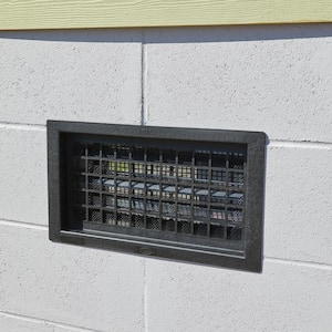 16 in. x 8 in. Automatic Open/Close Foundation Vent in Black