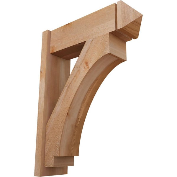 Ekena Millwork 8 in. x 34 in. x 26 in. Western Red Cedar Imperial Arts and Crafts Rough Sawn Outlooker