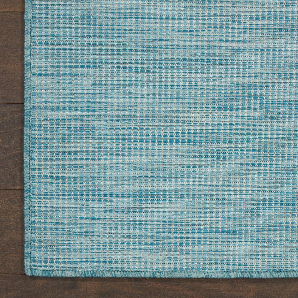 Aqua Solstice Flat Woven 4' x 6' Reversible Outdoor Rug
