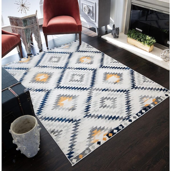 Bodrum Kilim Gold Beige 2 ft. x 6 ft. Area Rug