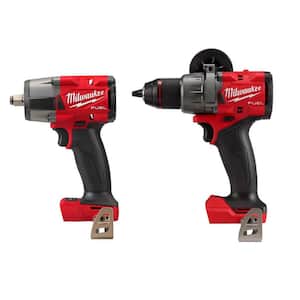 M18 FUEL Gen-2 18V Lithium-Ion Brushless Cordless Mid Torque 1/2 in. Impact Wrench w/FR & FUEL Hammer Drill/Driver