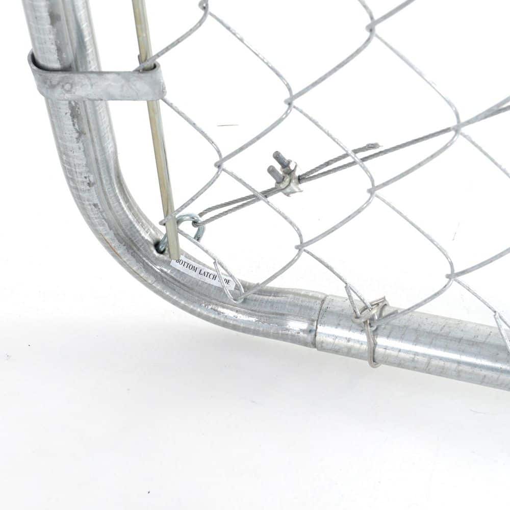 Adjustable Silver Chain Link Walk-Through Gate Kit, 4' x 6'