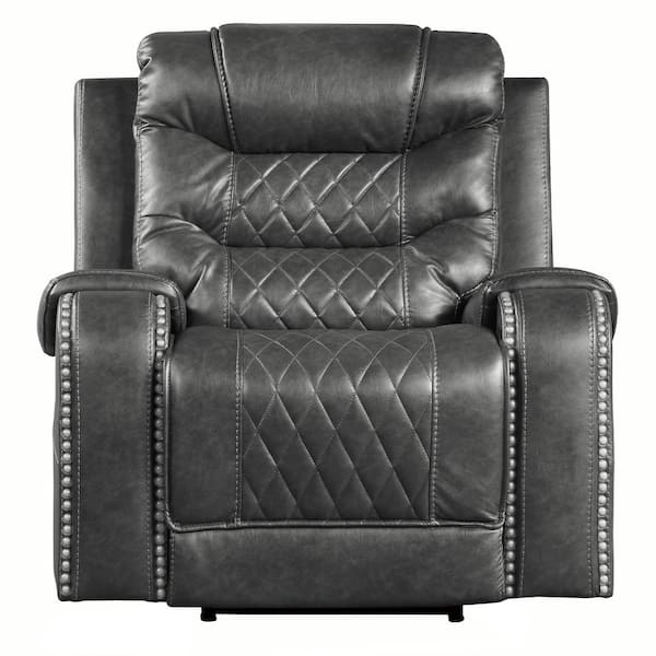 EVERGLADE HOME Bergen Gray Microfiber Arm Chair