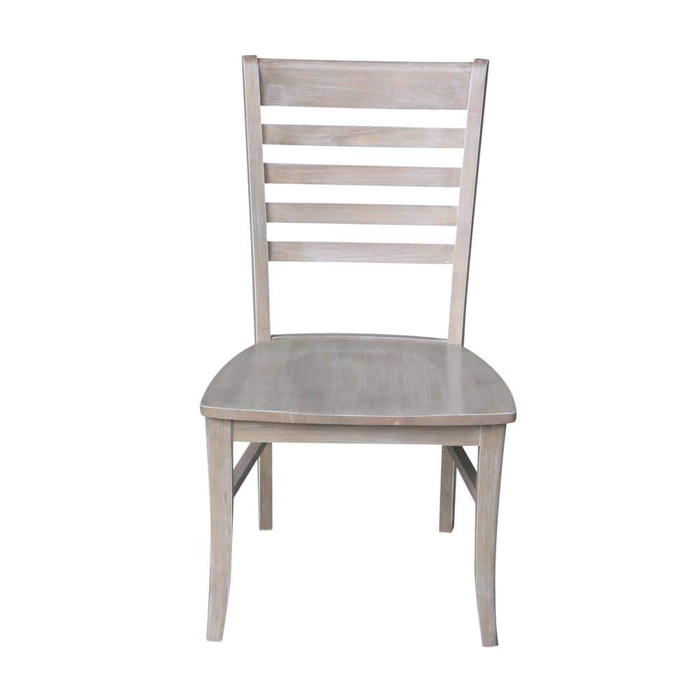 International Concepts Milan Weathered Taupe Gray Wood Dining Chair ...