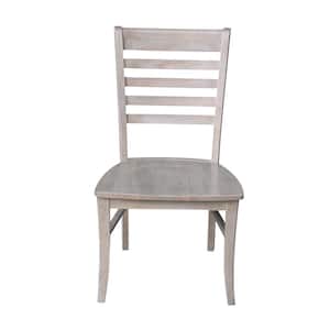 Milan Weathered Taupe Gray Wood Dining Chair (Set of 2)