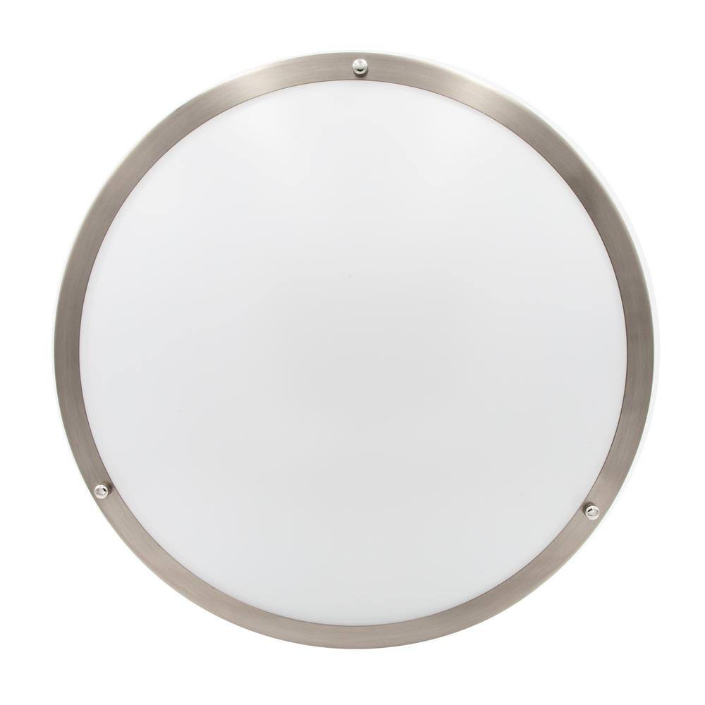 16-Inch Satin Nickel LED Flush Mount Ceiling Light