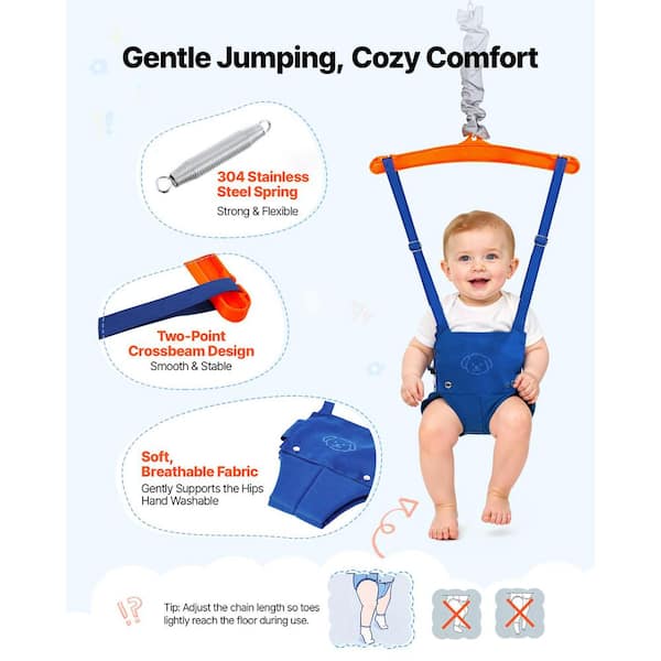 SKYSHALO Toddler Swing and Jumper, 2 in 1 Swing Set and Bouncer