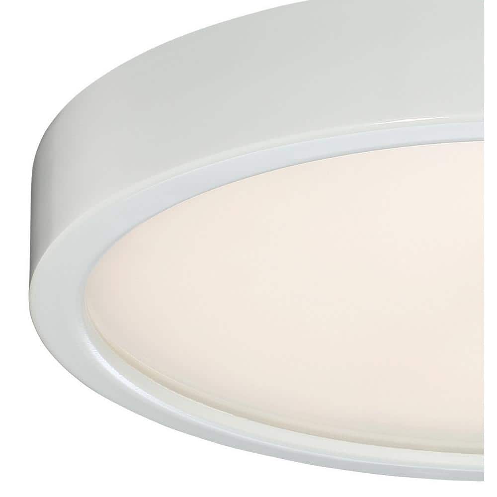 White Glass LED Flush Mount Ceiling Light for Indoor/Outdoor