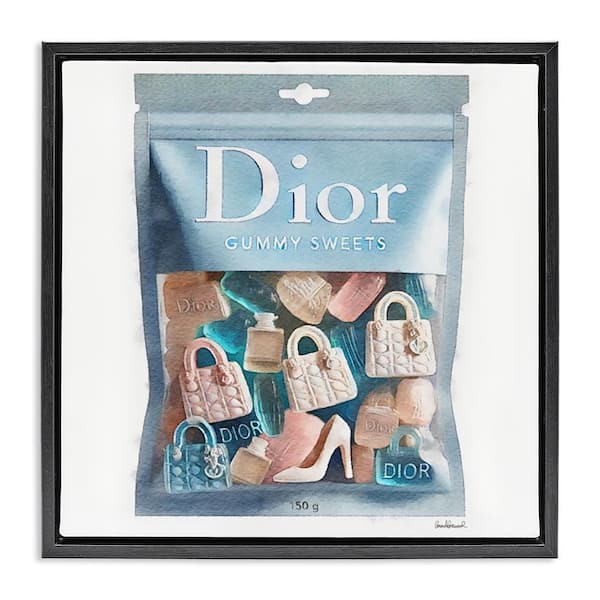 Stupell Industries Glam Brand Gummy Fashion by Amanda Greenwood Black Floater Frame Abstract Graphic Art Print 18 in. x 18 in.