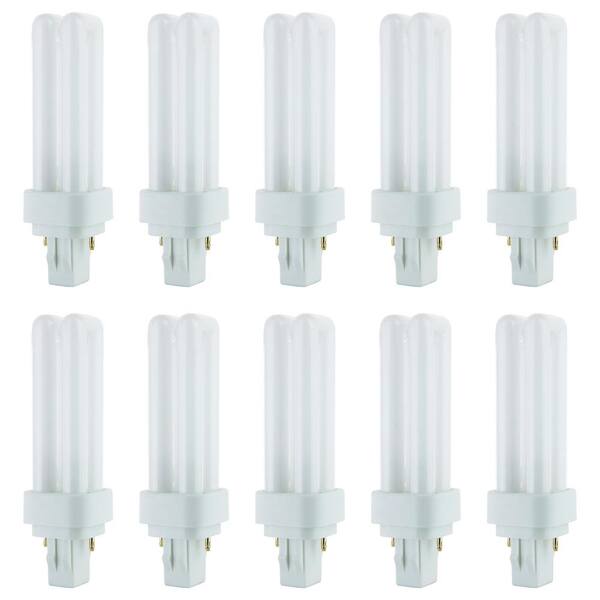 Sunlite 42-Watt Equivalent PL-C GX23-2 2-Pin Base CFL Plug In-Light Bulb in Soft White 2700K (10-Pack)