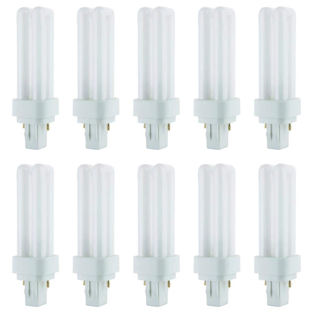 42-Watt Equivalent PL-C GX23-2 2-Pin Base CFL Plug In-Light Bulb in Daylight White 5000K (10-Pack) price history on PriceWatchPro