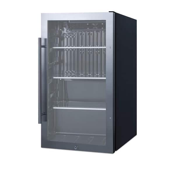 Shallow Depth 19 in. 3.1 cu. ft. 110 Bottle Outdoor Beverage Cooler in Black