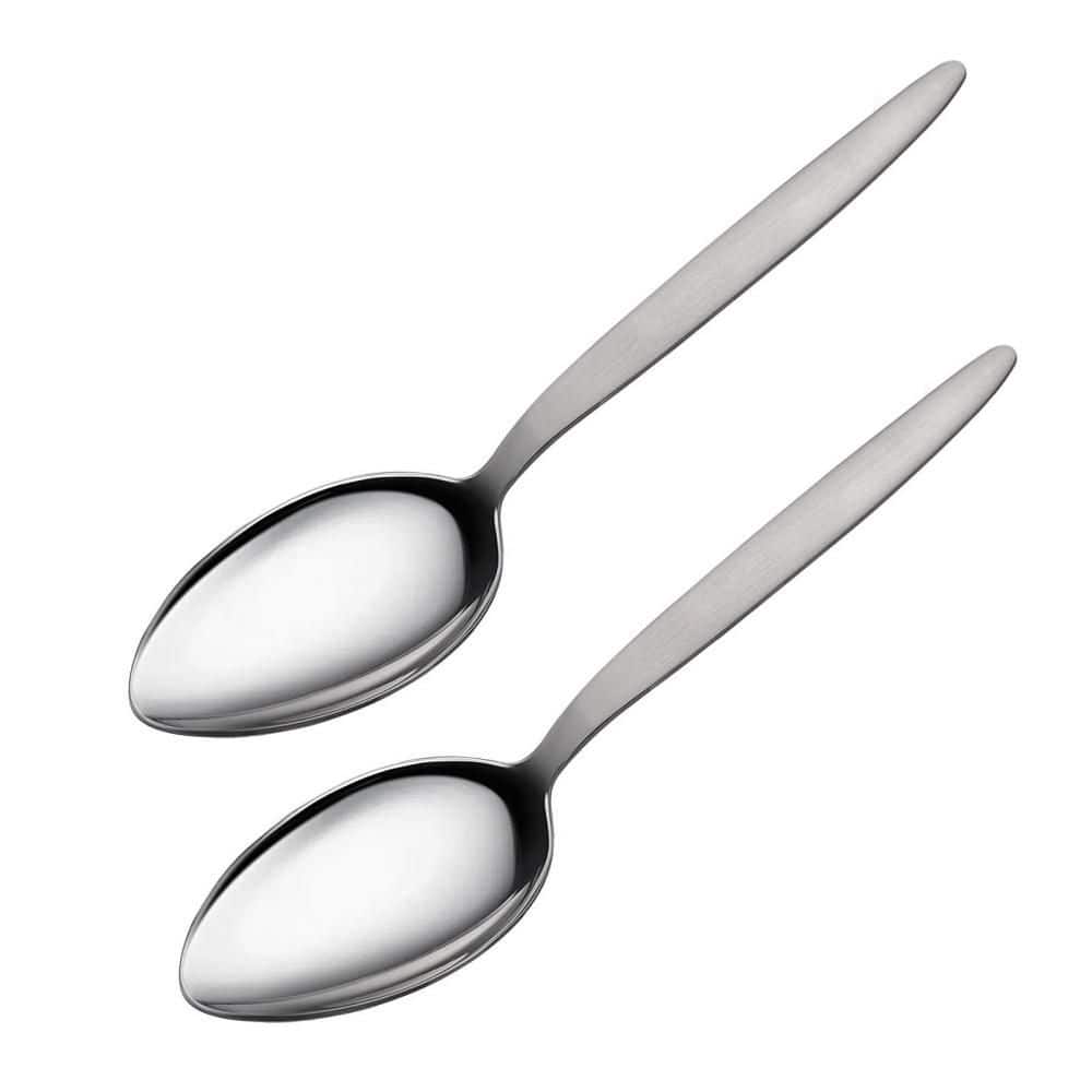 Numhew 2-Pack 9 in. Stainless Steel Chef Kunz Spoon for Solid
