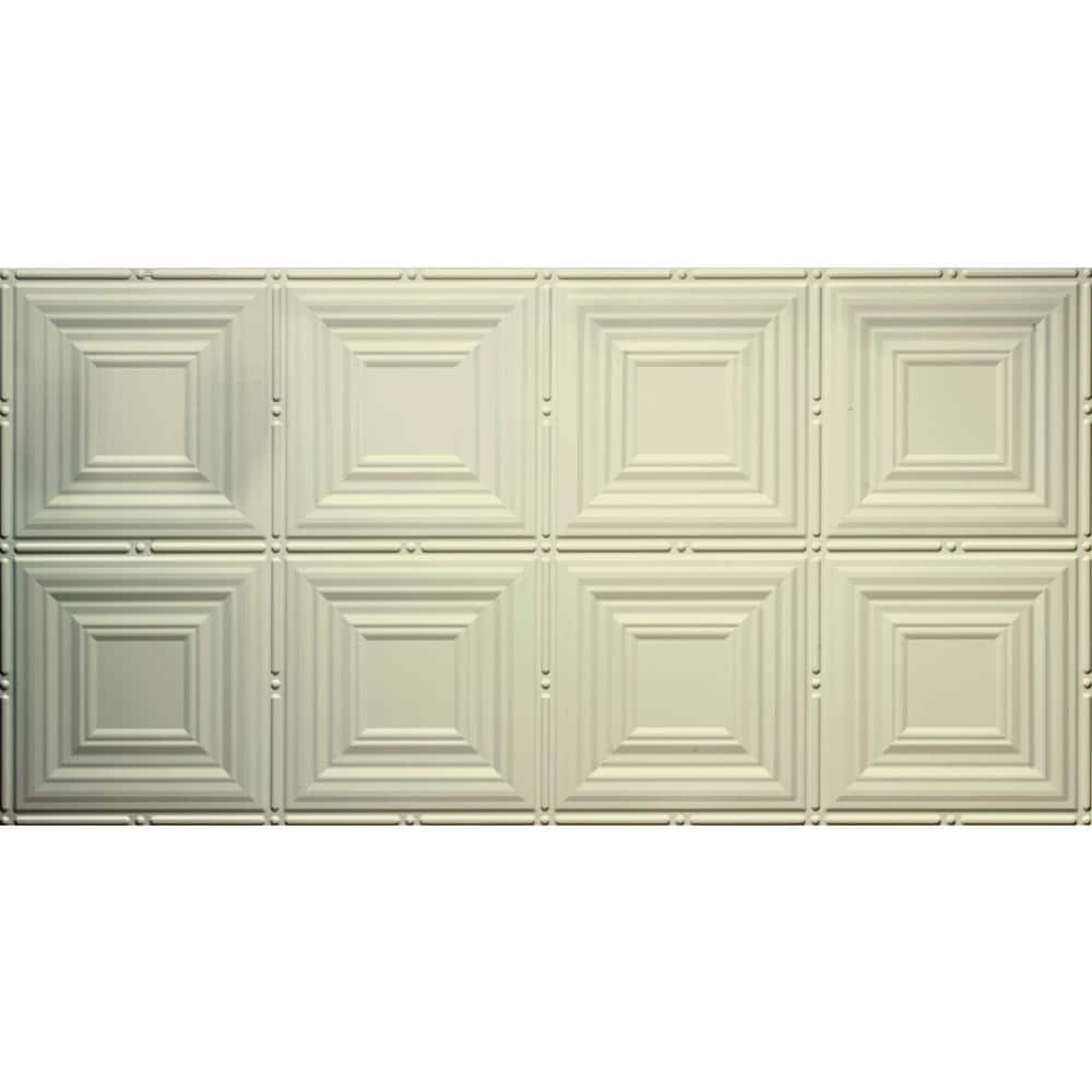Dimensions 2 ft. x 4 ft. Glue Up Tin Ceiling Tile in Creme price history on PriceWatchPro