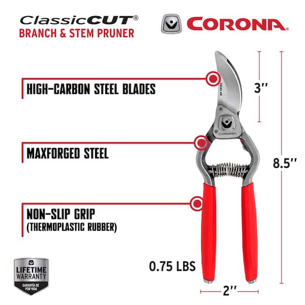 ClassicCUT 1 in. Cut Capacity High Carbon Steel Blade with Full Steel Core Handles Branch and Stem Pruner
