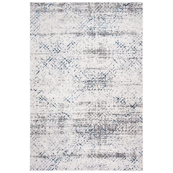 SAFAVIEH Amalfi Cream/Navy 4 ft. x 6 ft. Abstract Diamond Area Rug