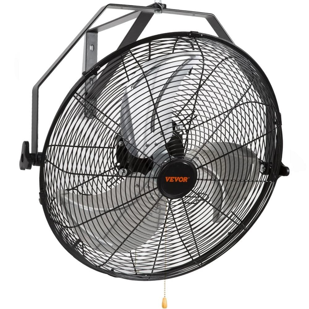 Wall Mount Fan 18 in. 3 Speed (Black)