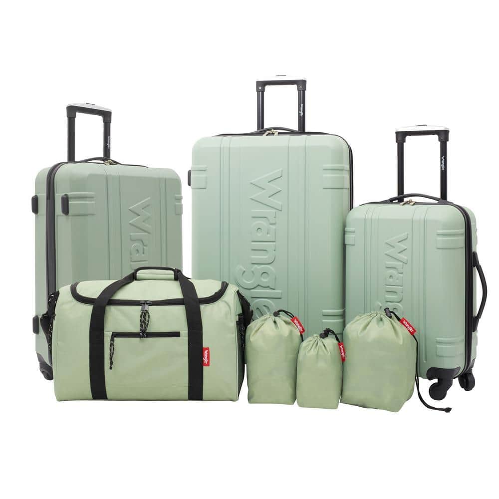 Wrangler 7-pc Hardside Luggage Set w/360° 4-Wheel Spinner System