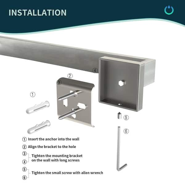 Towel bar discount wall mount bracket