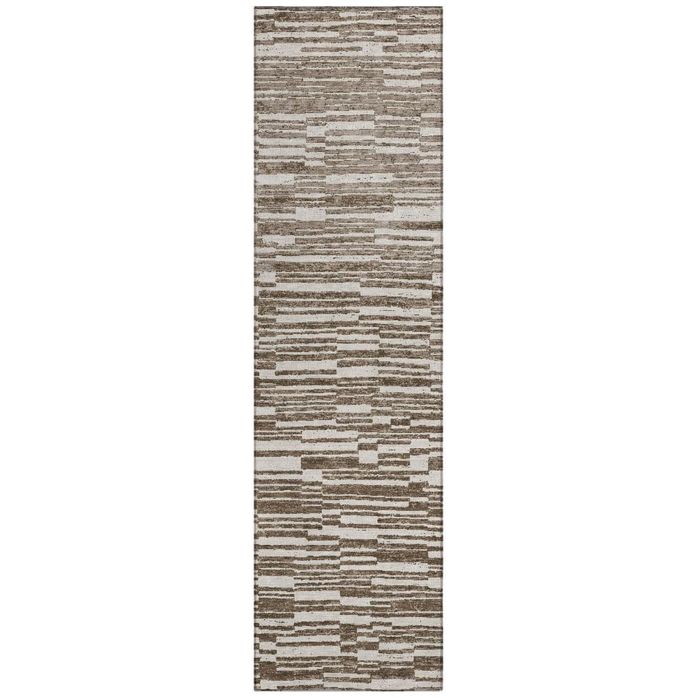 Chantille Machine Washable Indoor/Outdoor Abstract ACN2907 Chocolate 2 ft. x 7 ft. Runner Rug price history on PriceWatchPro