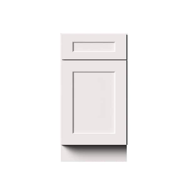 18 in. W x 24 in. D x 34.5 in. H Ready to Assemble Solid Wood Frame Shaker Waste Basket Base Kitchen Cabinet in White