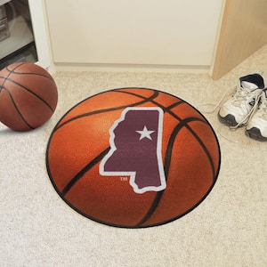 Mississippi State Bulldogs Orange 27 in. Basketball Area Rug