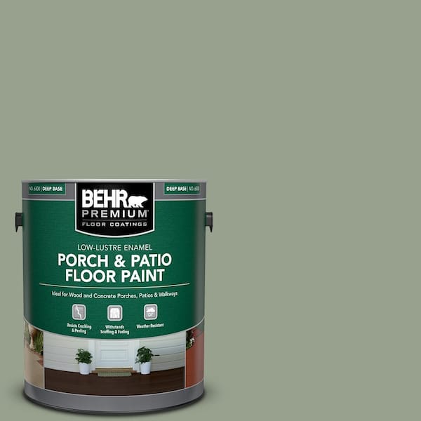 BEHR PREMIUM 1 gal. #N390-4 Bitter Sage Low-Lustre Enamel Interior/Exterior Porch and Patio Floor Paint