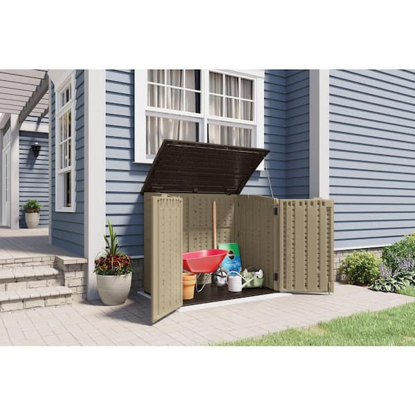 2 ft. 8 in. x 4 ft. 5 in. x 3 ft. 9.5 in. Resin Horizontal Storage Shed