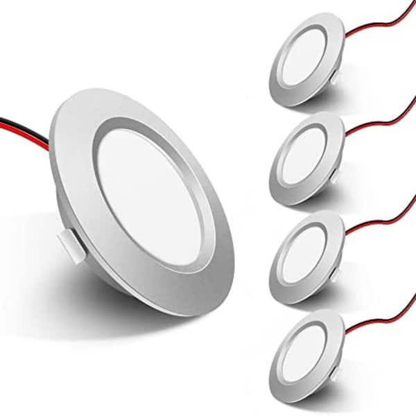 12V RV LED Recessed Ceiling Lights, 5W Dimmable Soft White 3000K, IP44 Waterproof Downlights for Camper Van, 4 Pack