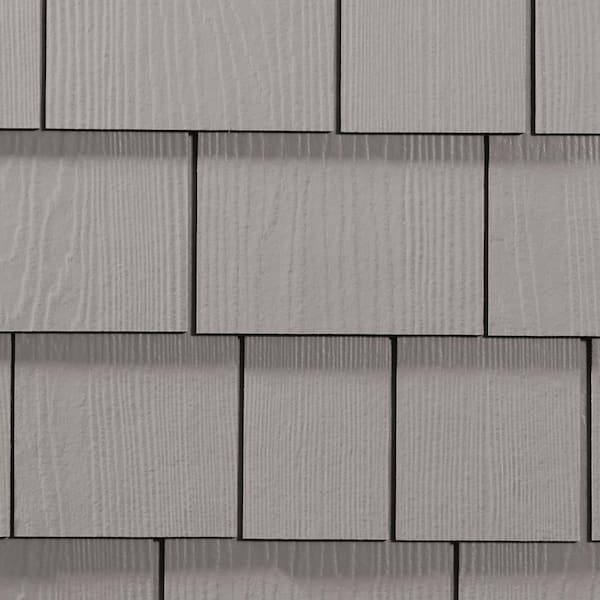 Hardie Shingle HZ5 14 in. x 48 in. Statement Collection Pearl Gray Straight Edge Fiber Cement Siding