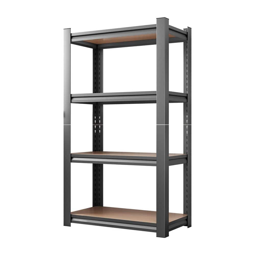 Tileon Black Adjustable Height Wooden Shelf, Suitable for Kitchen